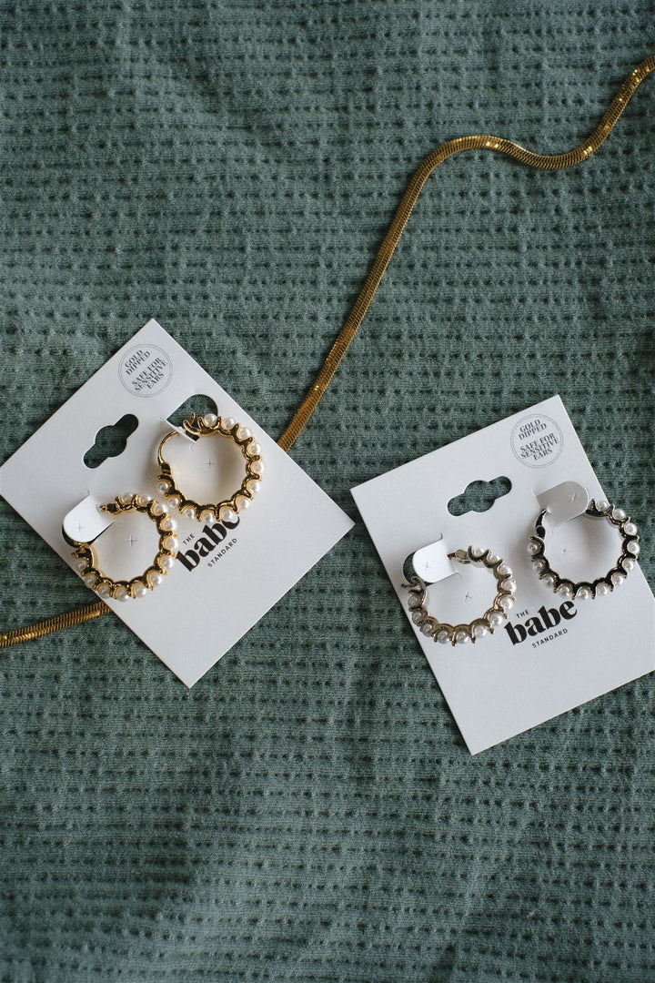 Hadlee Pearl Studded Hoop