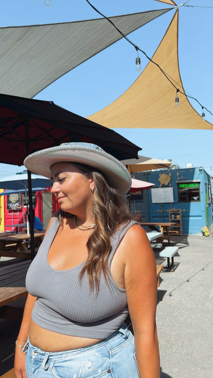 Disco ball Cowgirl hat