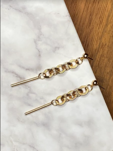 Chandler Chain and Bar Post Earring