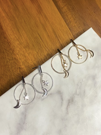 Stella Moon and Star Chain Earring