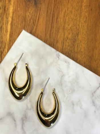 Talla Thick Oval Hoop