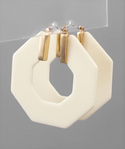 Flat Octagon Earring