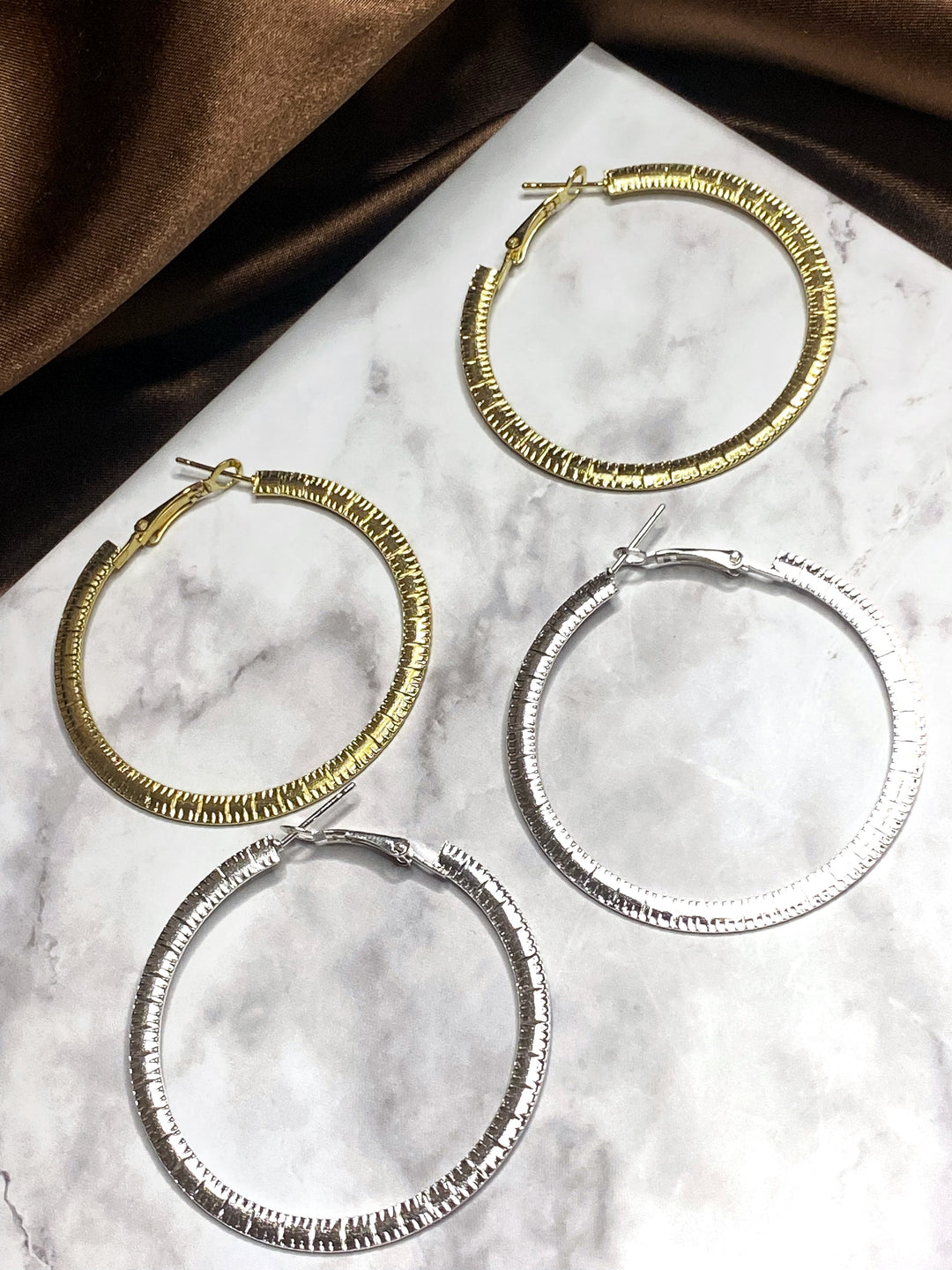 Brylee Textured Circle Hoop