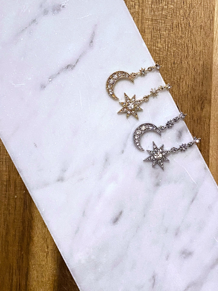 Malinda Star & Moon Earring