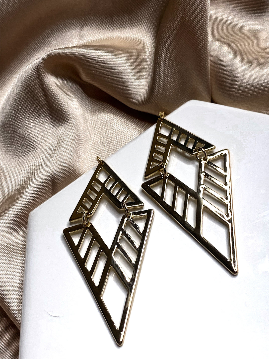 Nikita Double Triangle Earrings