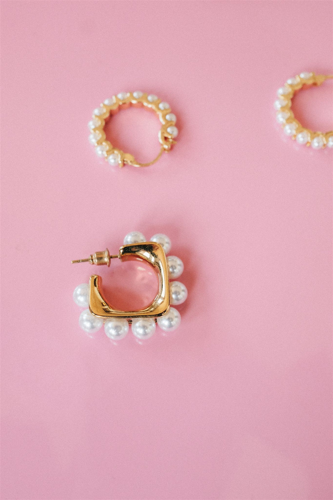 Abigail Pearl Studded Hoop