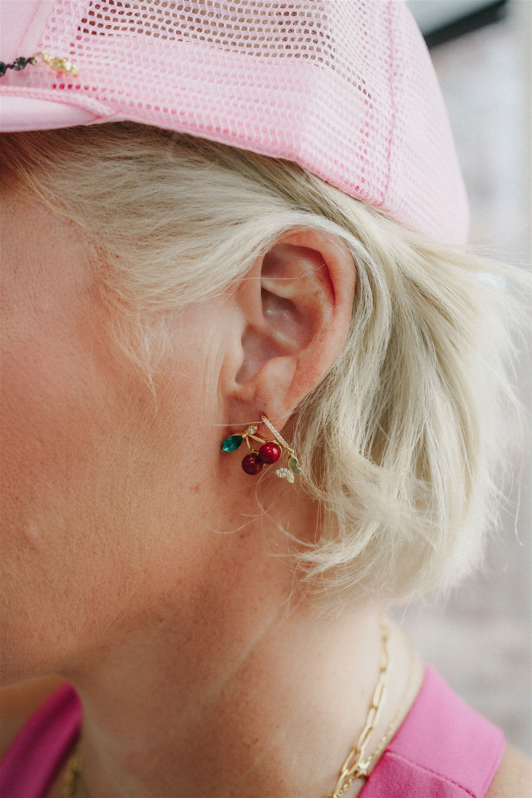 Tori Bling Cherry Stud