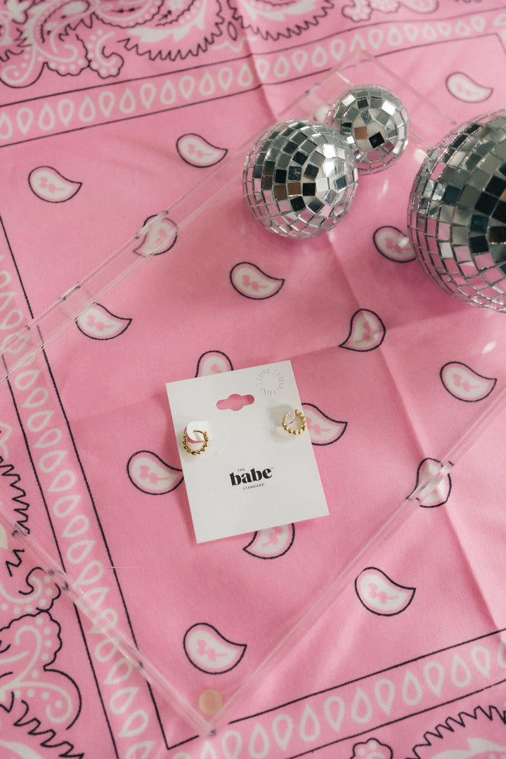 Mandy Beaded Mini Huggie