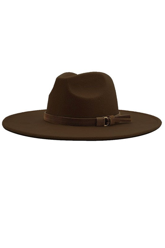 Bethie Brown Belted Hat