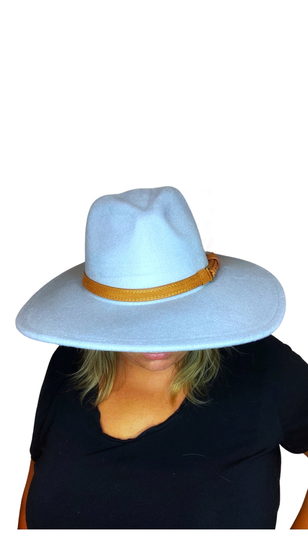 Bethie Brown Belted Hat